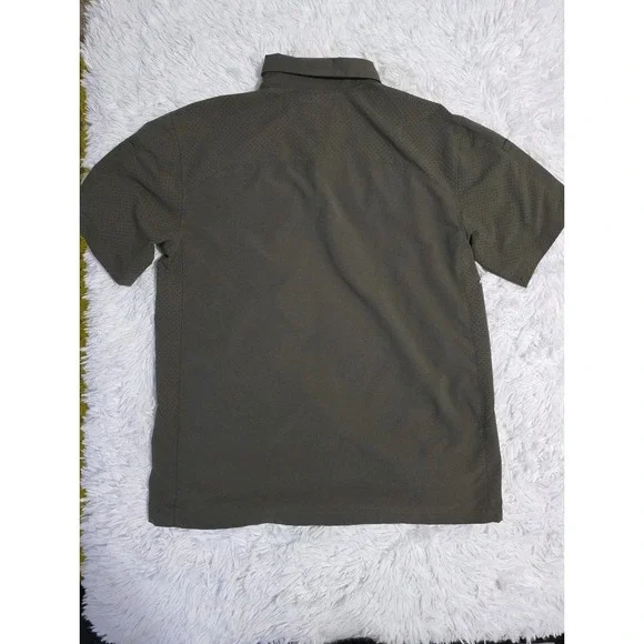 5:11 Mens Tactical Green Small Dri Fit Fishing Short Sleeve Button Shirt Medium - Picture 5 of 6